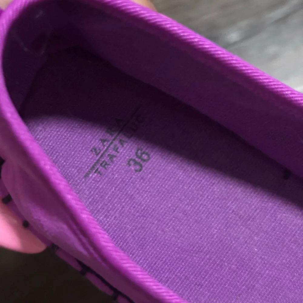 Zara new Purple Espadrille Flats size 6